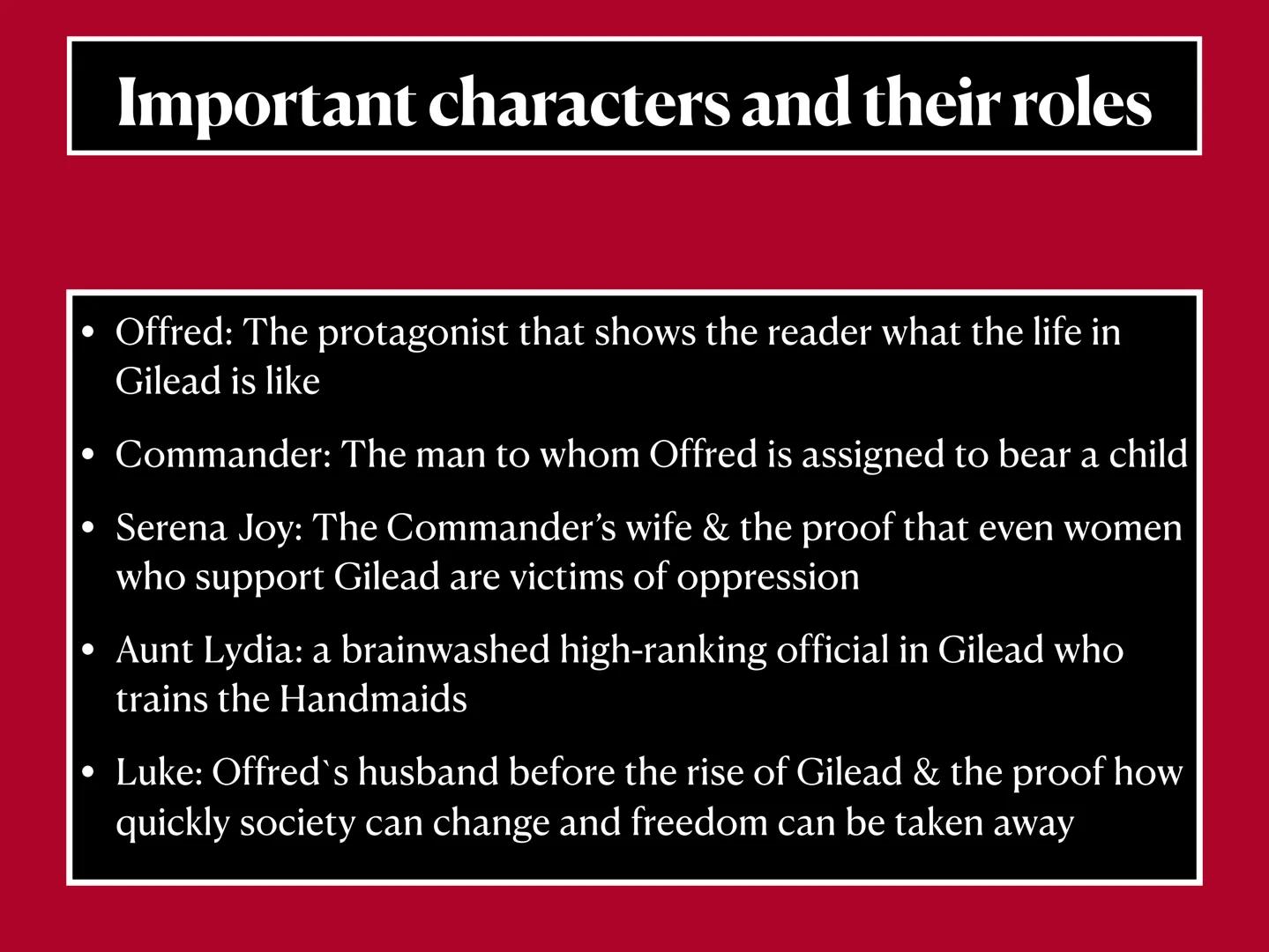 The Handmaid's Tale ●
●
●
Introduction
Written and published by the Canadian author Margaret
Atwood in 1985
Set in the near future
Republic 