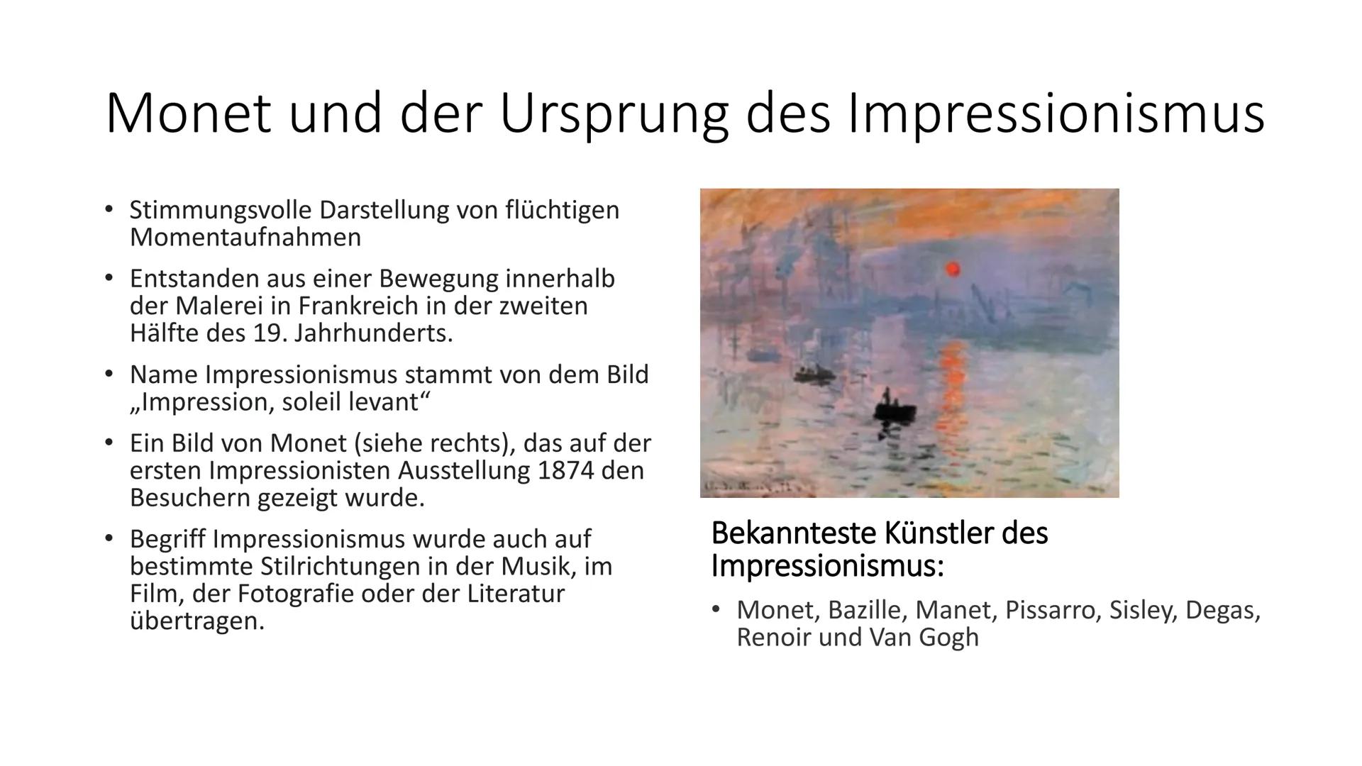 (Oscar)Claude Monet
Französischer Impressionist Weg im Garten Giverny (1902) Über Claude Monet
• Am 14. November 1840 in Paris geboren
• t 5
