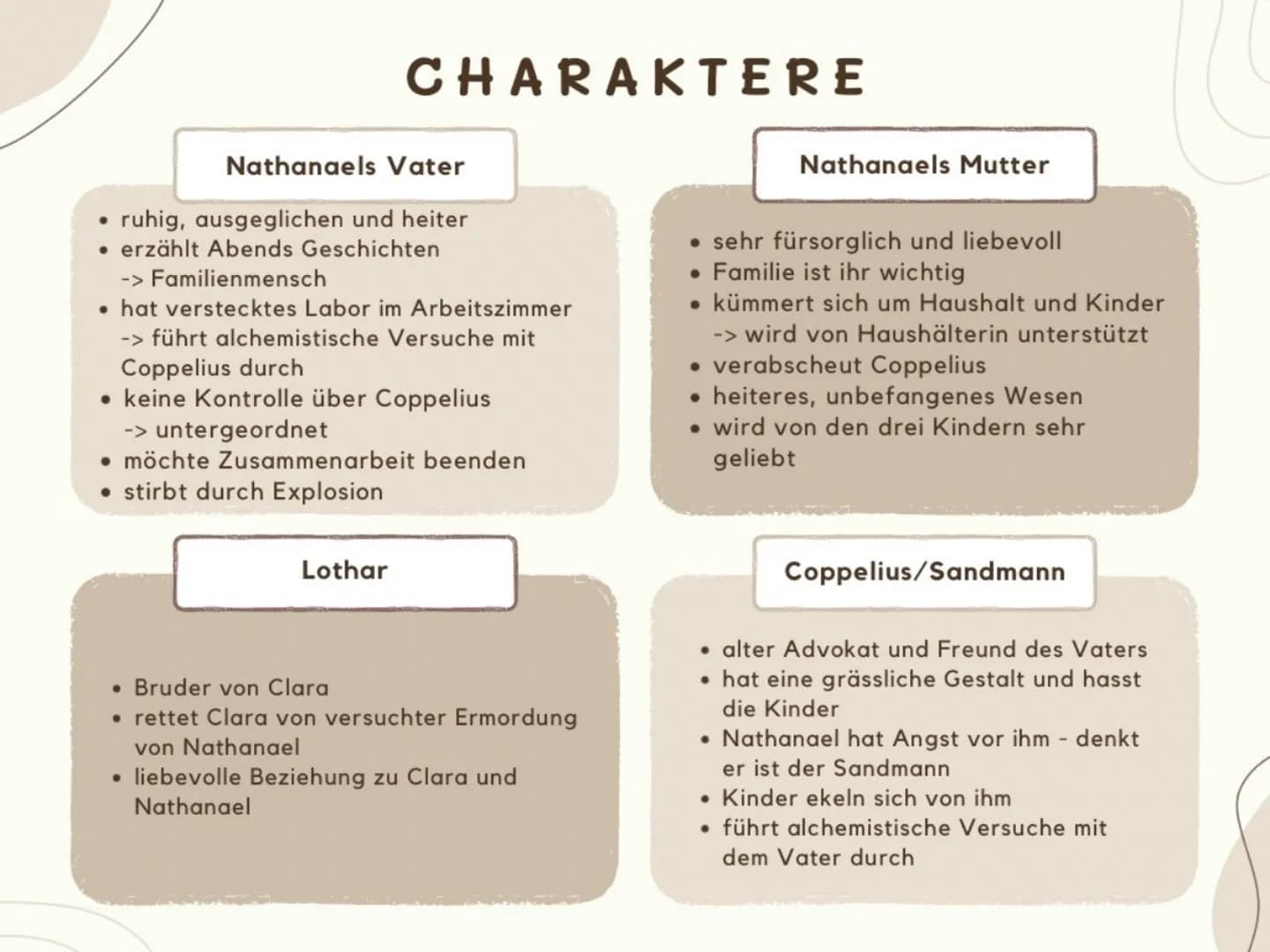 F
I
GURE ZVONSTELLATION
K
А
COPPELIUS
führten
zusammen
alchemistische
Experimente
durch
VATER
Doppelgänger
COPPOLA
.....………..
Let
glaubt er 
