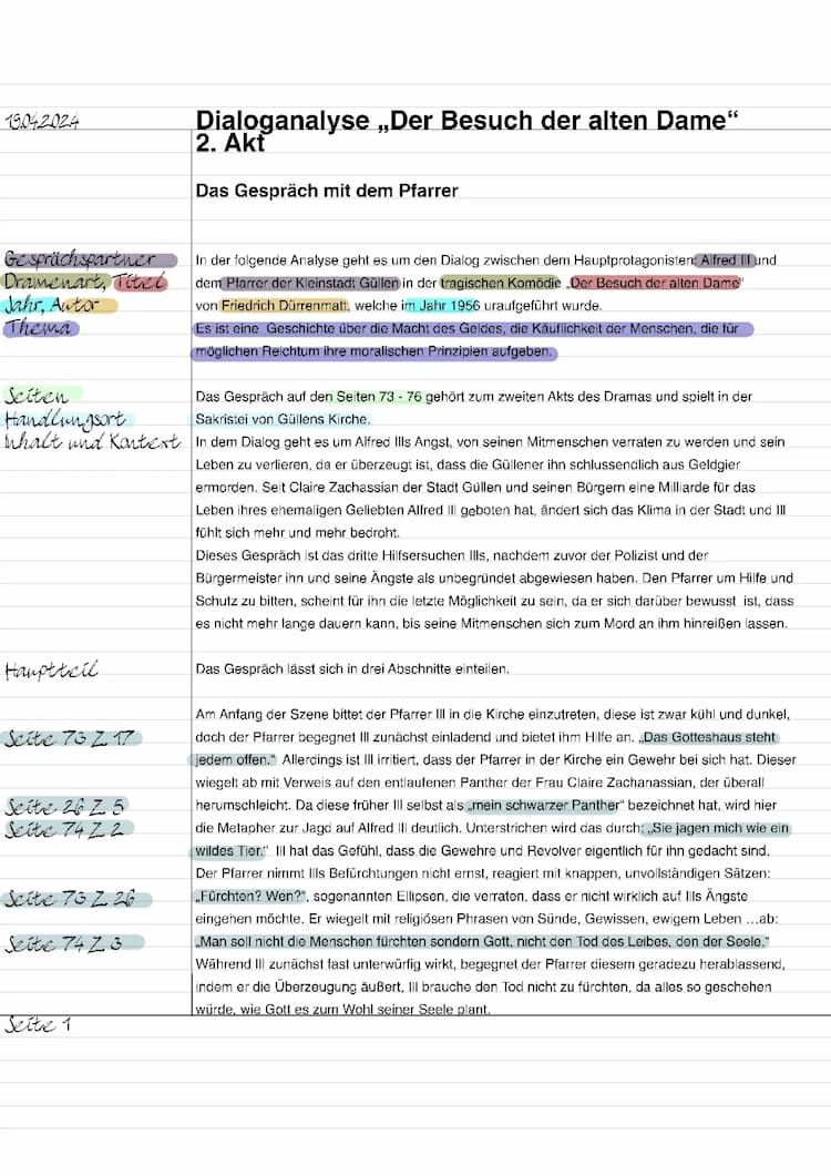 Know Dialoganalyse „Der Besuch der alten Dame“ Ill und Pfarrer thumbnail