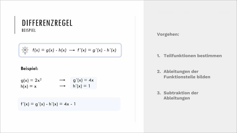 +x
| | ·|·
J
+-
X÷
REGELN ZUR ABLEITUNG
0-00
-0-0-0-
-00-0
0-00
Mathematik 5.
QUOTIENTEN-
REGEL
4.
EXPONENTIAL-
FUNKTIONEN
1.
SUMMEN-
/DIFFE