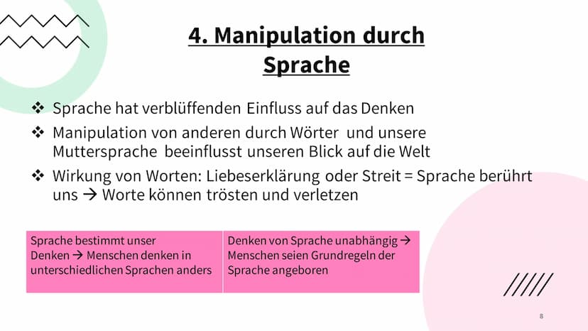 SPRACHE
UND
DENKEN
LUISE JAENICKE Gliederung
1. Wie funktioniert Sprechen und Denken im Gehirn?
2. Kann man ohne Sprache Denken?
3. Einfluss