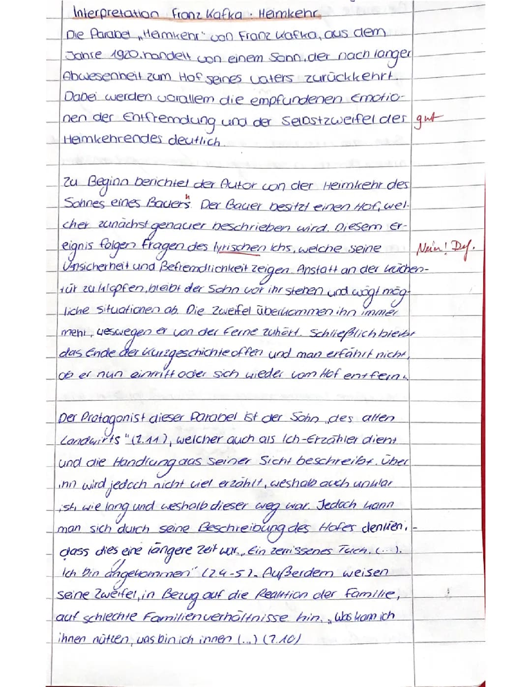 Parabel Interpretation: Heimker von Kafka 
