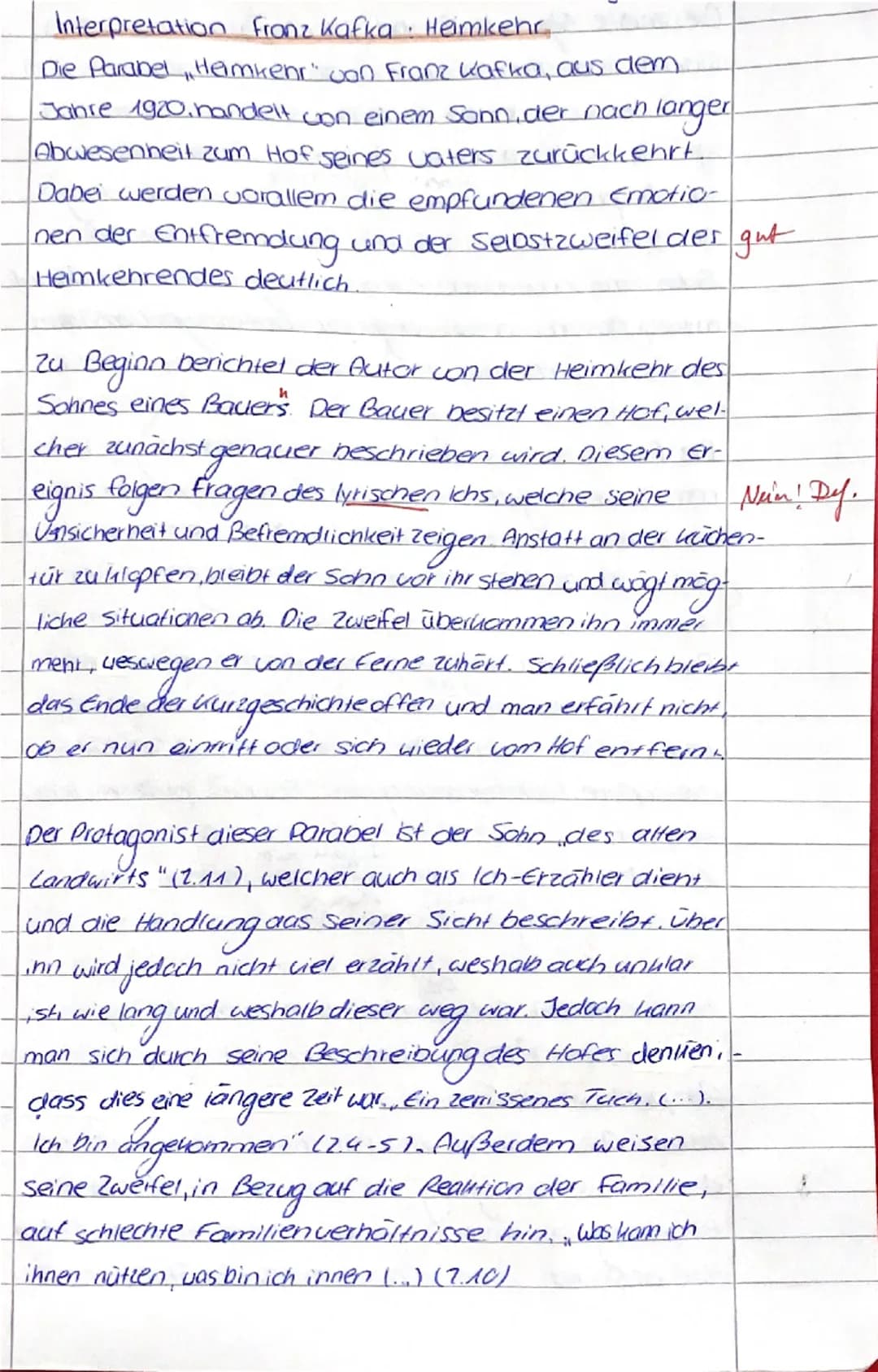 Interpretation Franz Kafka Heimkehr
Die Parabel, Heimkenr" von Franz Kafka, aus dem
Jahre 1920, handelt von einem Sann, der nach langer.
Abw