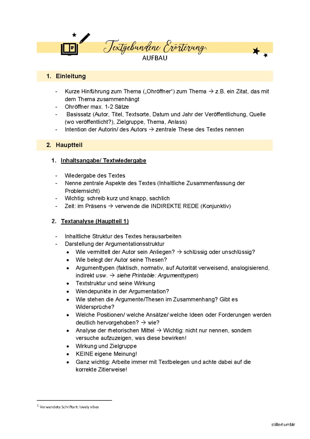 Textgebundene Erörterung