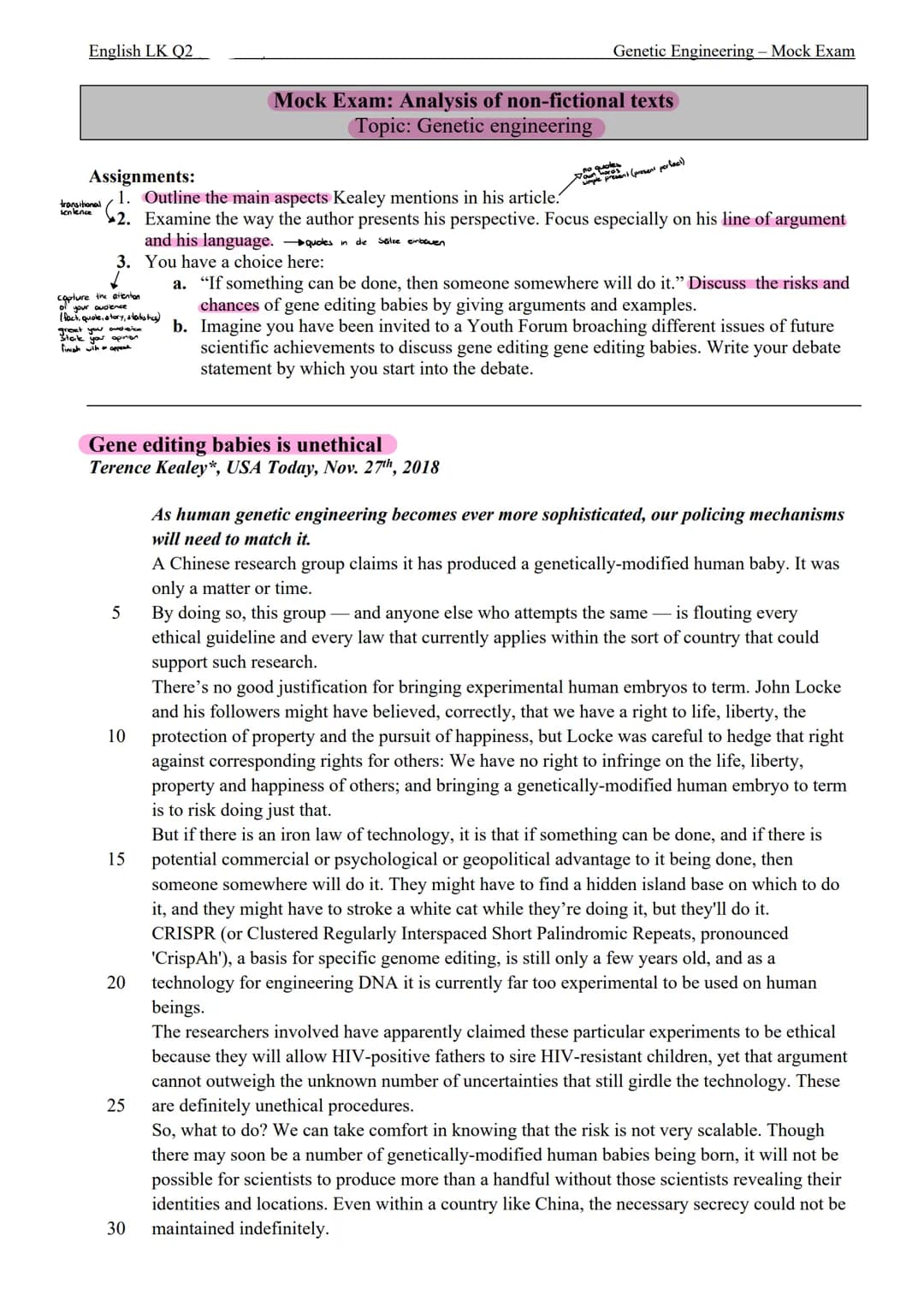 English LK Q2
transitional
sentence
3.
capture the attention
of your
audience
(fact, quote, story, statistics)
Assignments:
1. Outline the m