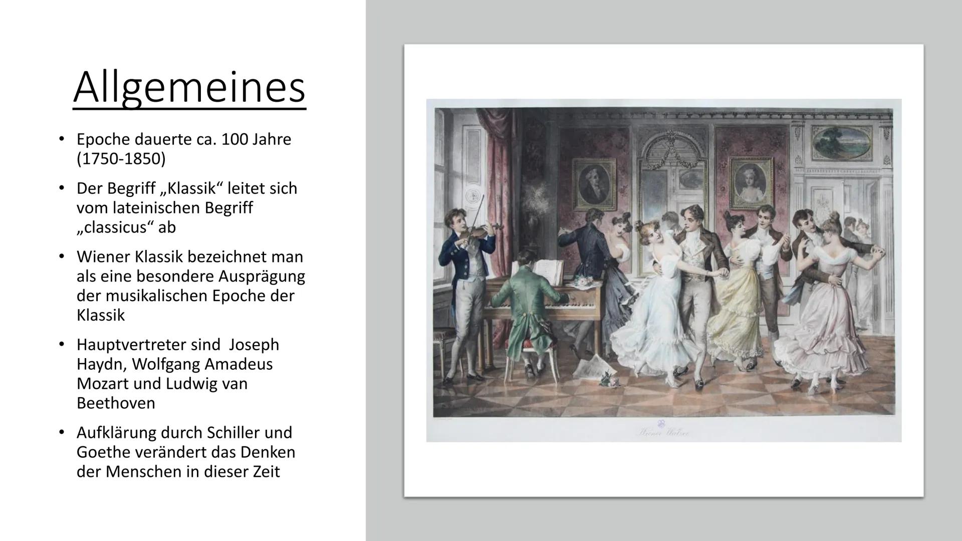 Wiener Klassik
T Inhaltsverzeichnis
• Allgemeines
Geschichtliche Ereignisse
Frühklassik
Musikalische Merkmale
●
Sonatenhauptsatzform
• Warum