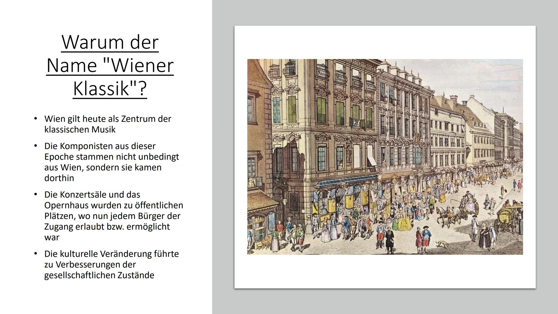 Wiener Klassik
T Inhaltsverzeichnis
• Allgemeines
Geschichtliche Ereignisse
Frühklassik
Musikalische Merkmale
●
Sonatenhauptsatzform
• Warum