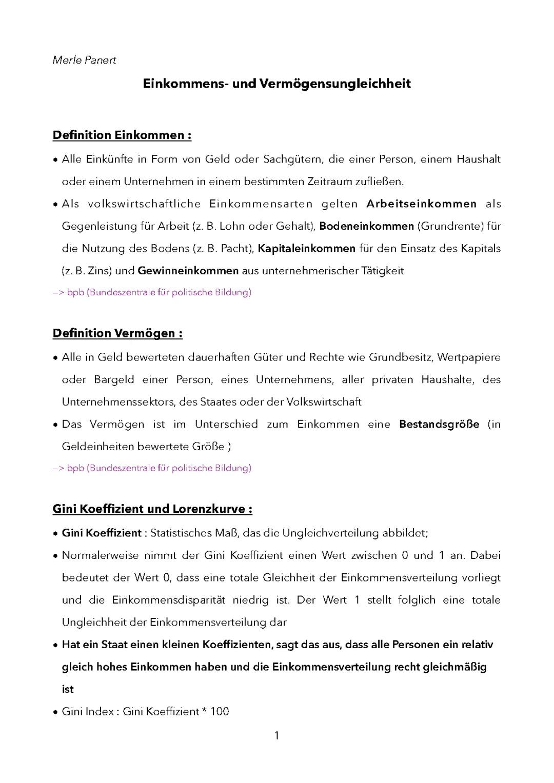 Einkommens - und Vermögensungleichheit