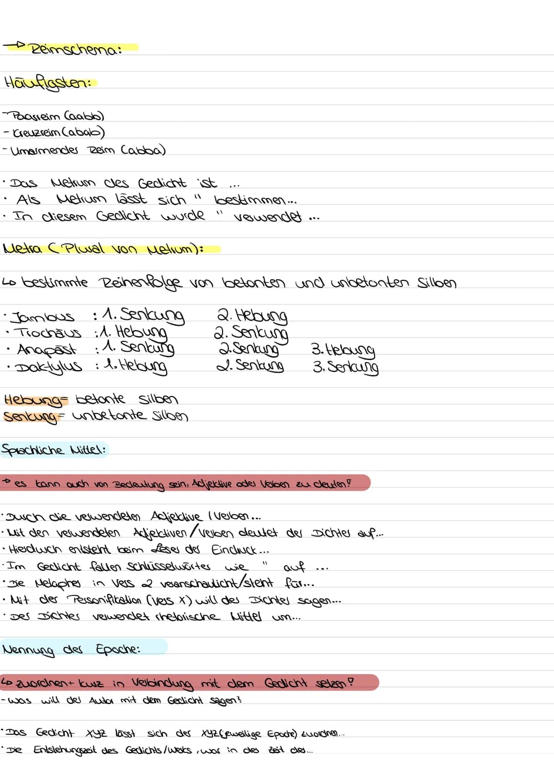 Formulierungshilfen
Gefahle ausdrücken
Wozu client ein
Gedicht? /worum handelt
es sich eigentlich?
Einleitung:
2. Formulierungshilfen:
Texts