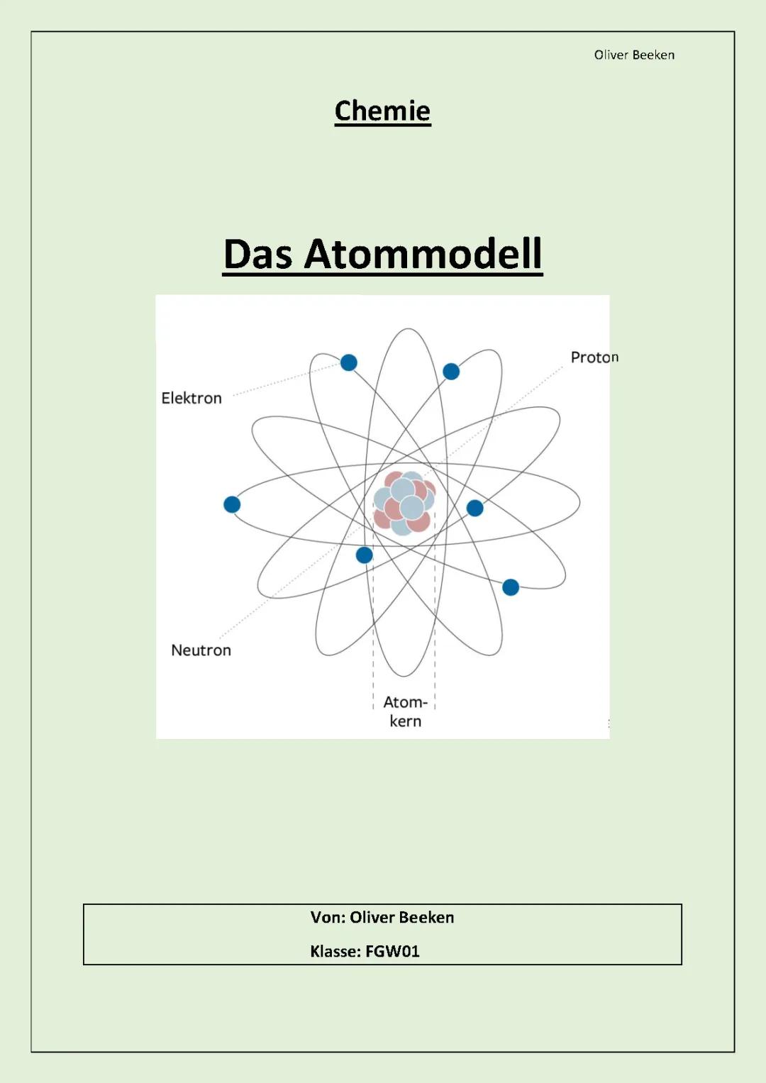 Alle Atommodelle: Von Demokrit bis Bohr - Einfach erklärt für die 8. Klasse