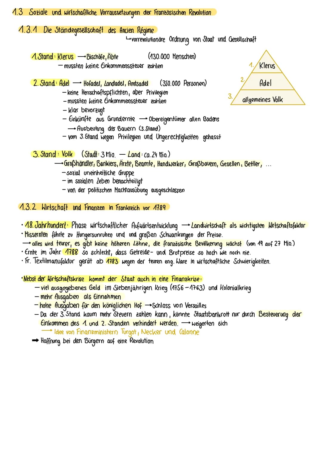 Geschichte
Studienvierteljahr
GesM 4
Französische
Revolution 1. Ursachen der Französischen Revolution
1.1 Die Philosophie der „Aufklärung"
•