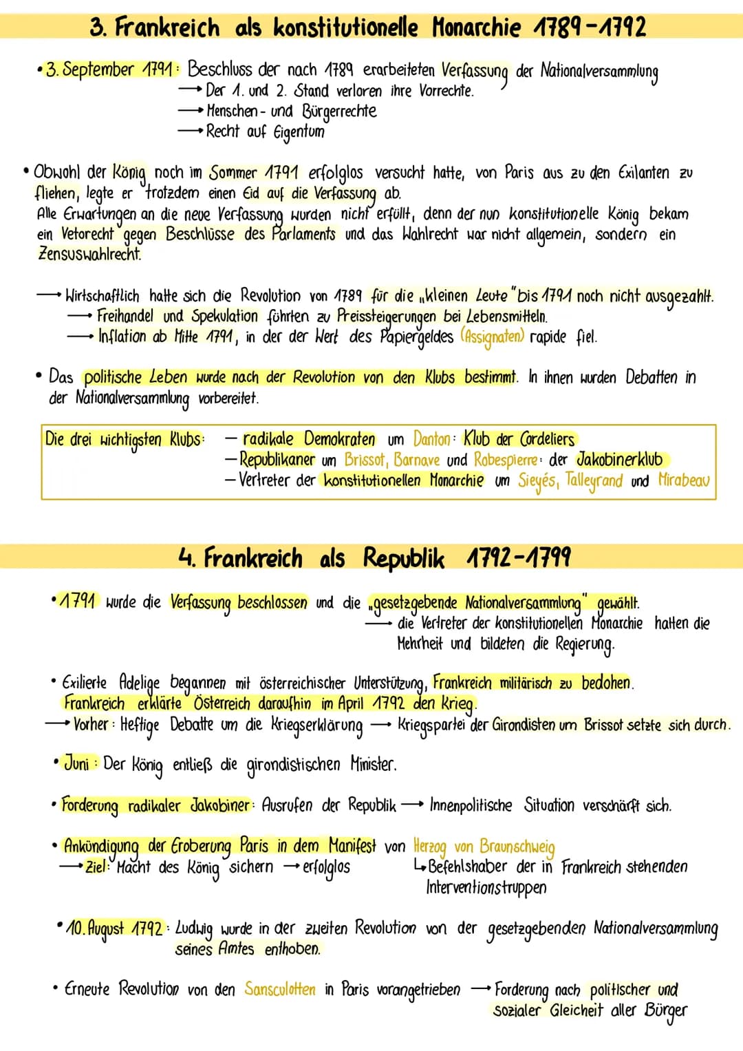 Geschichte
Studienvierteljahr
GesM 4
Französische
Revolution 1. Ursachen der Französischen Revolution
1.1 Die Philosophie der „Aufklärung"
•