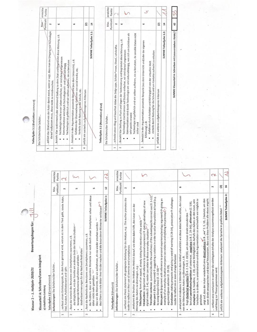 Exam no. 2, Grundkurs Englisch EF
Jiu
Klausurteil A: Schreiben mit Leseverstehen (integriert)
Assignments:
1
2
3.1
EF E5 G1
3.2
Summarize th