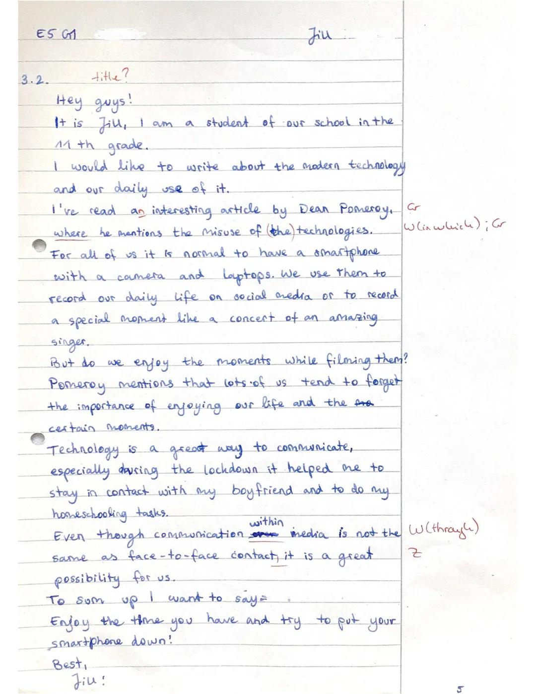 Exam no. 2, Grundkurs Englisch EF
Jiu
Klausurteil A: Schreiben mit Leseverstehen (integriert)
Assignments:
1
2
3.1
EF E5 G1
3.2
Summarize th