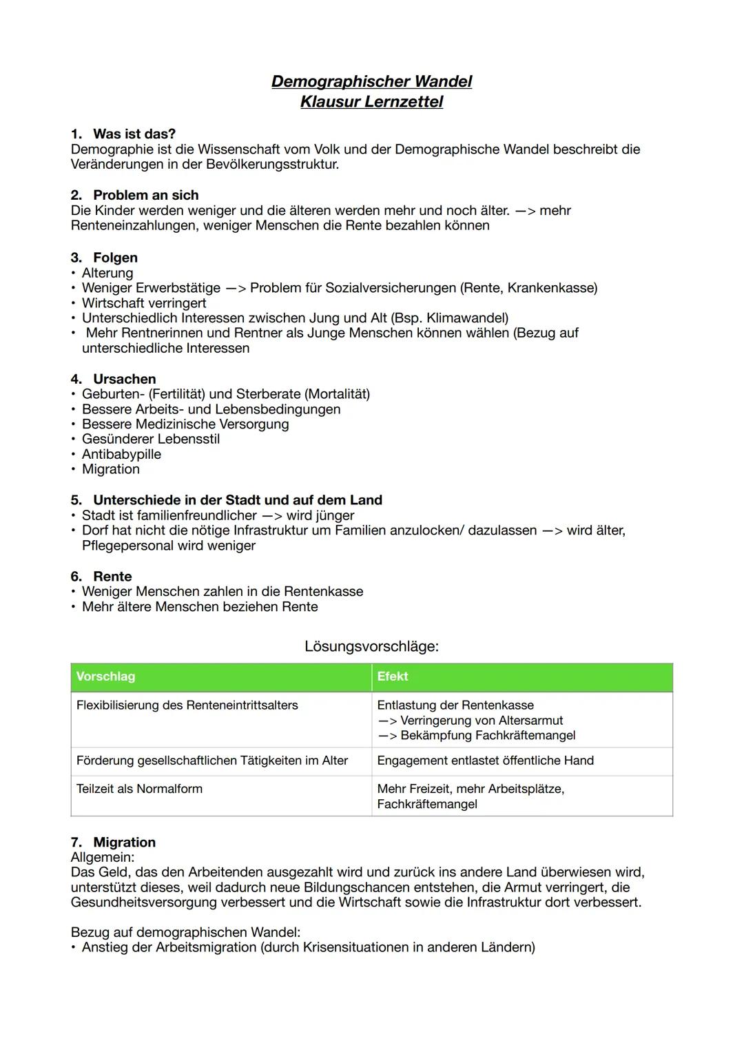 Demographischer Wandel 
