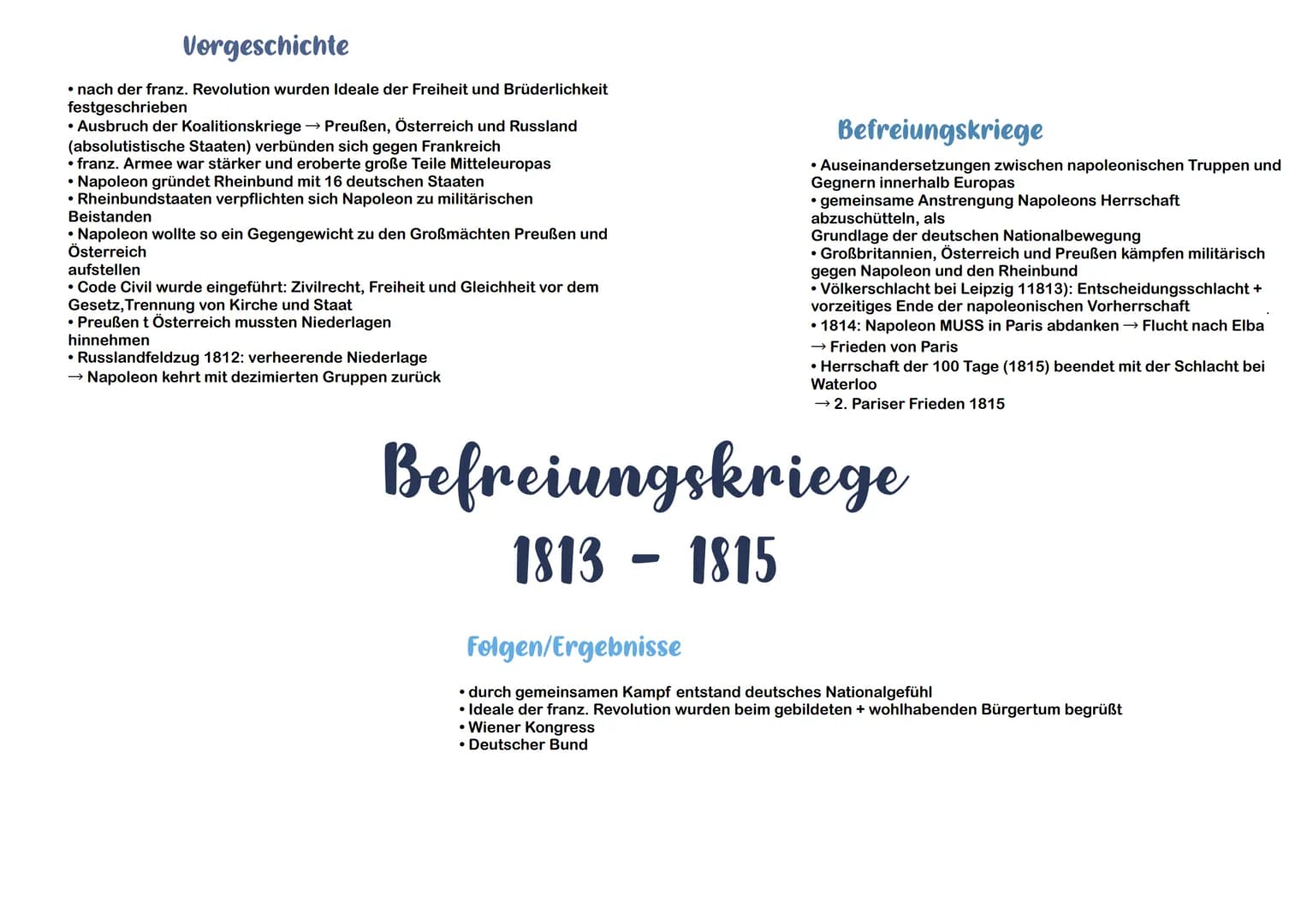 Vorgeschichte
• nach der franz. Revolution wurden Ideale der Freiheit und Brüderlichkeit
festgeschrieben
• Ausbruch der Koalitionskriege → P