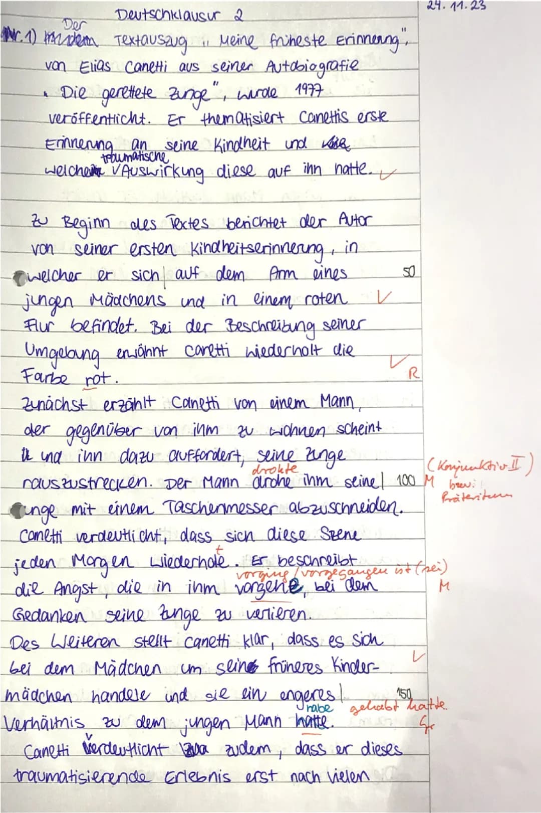 Deutschklausur Nr. 2 (12 LK)
Thema: E.T.A. Hoffmann: „Der Sandmann"- Kindheitserlebnisse im Vergleich
Aufgaben:
1. Geben Sie den Inhalt des 