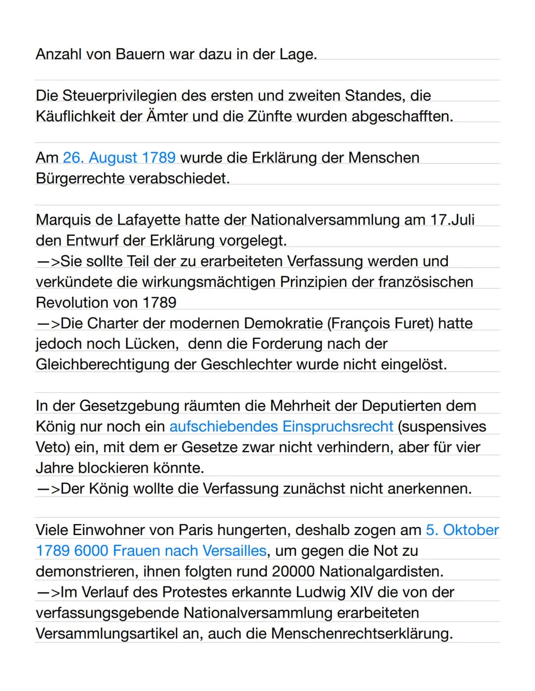 Die Erklärung der Menschen- und Bürgerrechte in der Französischen
Revolution
Das vormoderne Frankreich
Die krisenhafte finanzielle Lage des 