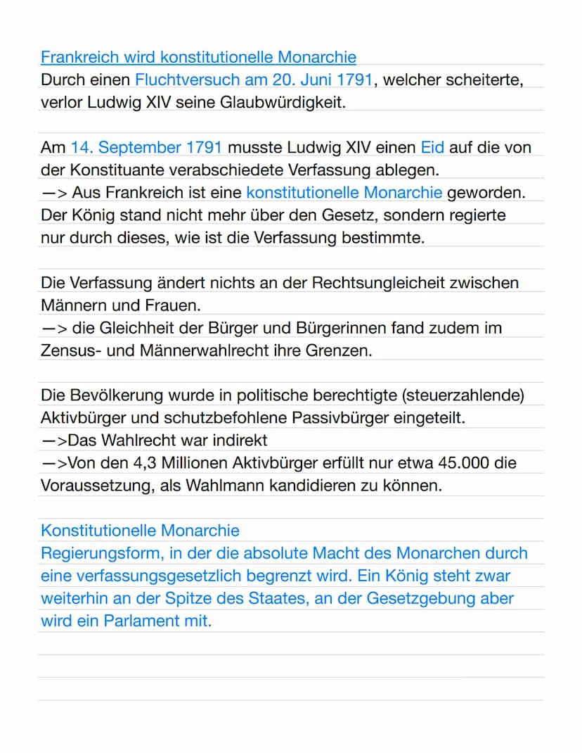 Die Erklärung der Menschen- und Bürgerrechte in der Französischen
Revolution
Das vormoderne Frankreich
Die krisenhafte finanzielle Lage des 