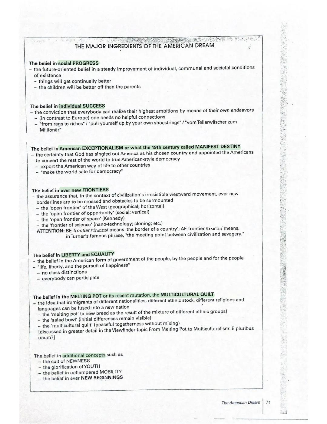 # The American Dream

- central to Americans beliefs and behavior
- Declaration of Independence might be considered the foundation
- 1931: "