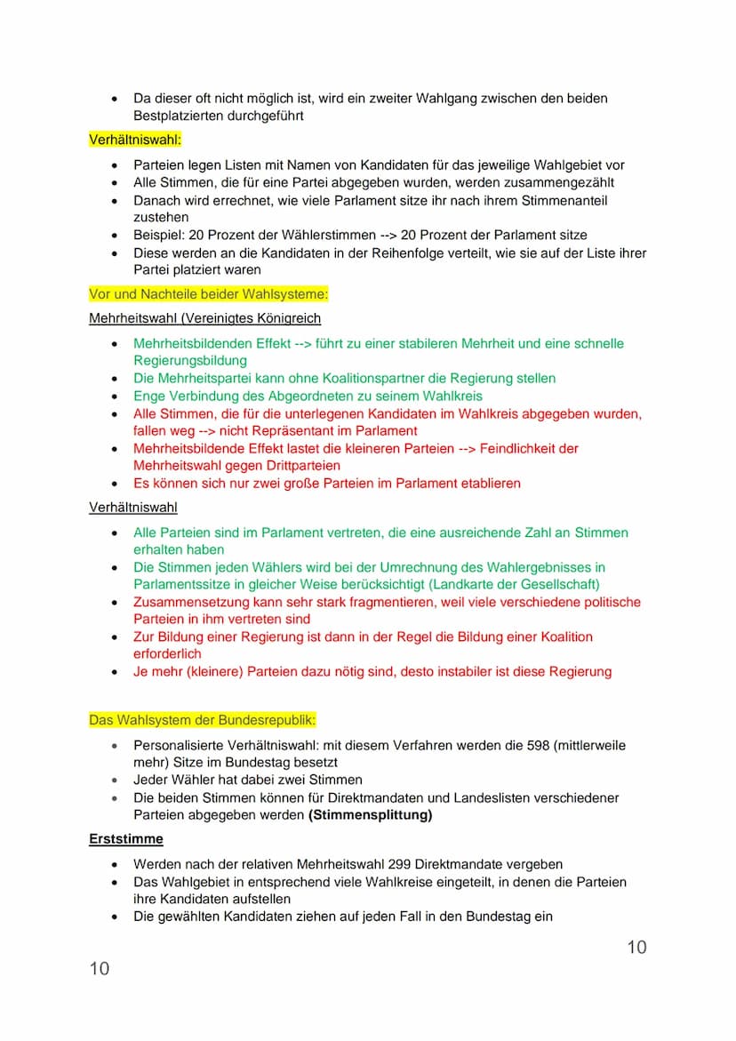 Sozialkunde Abitur Lernzettel
Parteien:
CDU: Christlich Demokratische Union Deutschland
CSU: Christlich Soziale Union (nur in Bayerin vertre