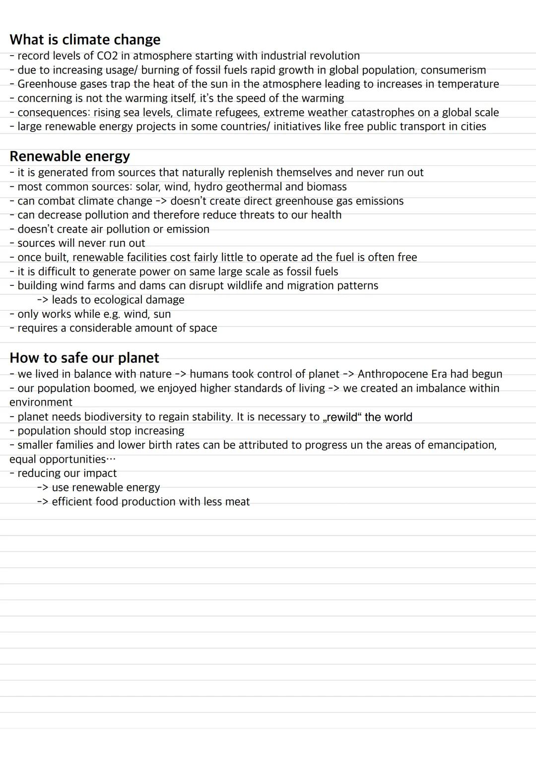 # Environment

Acid rain
- can be in form of snow, rain or dry materials
- it mixes with water and oxygen
- sulphuric dioxide and nitrogen o