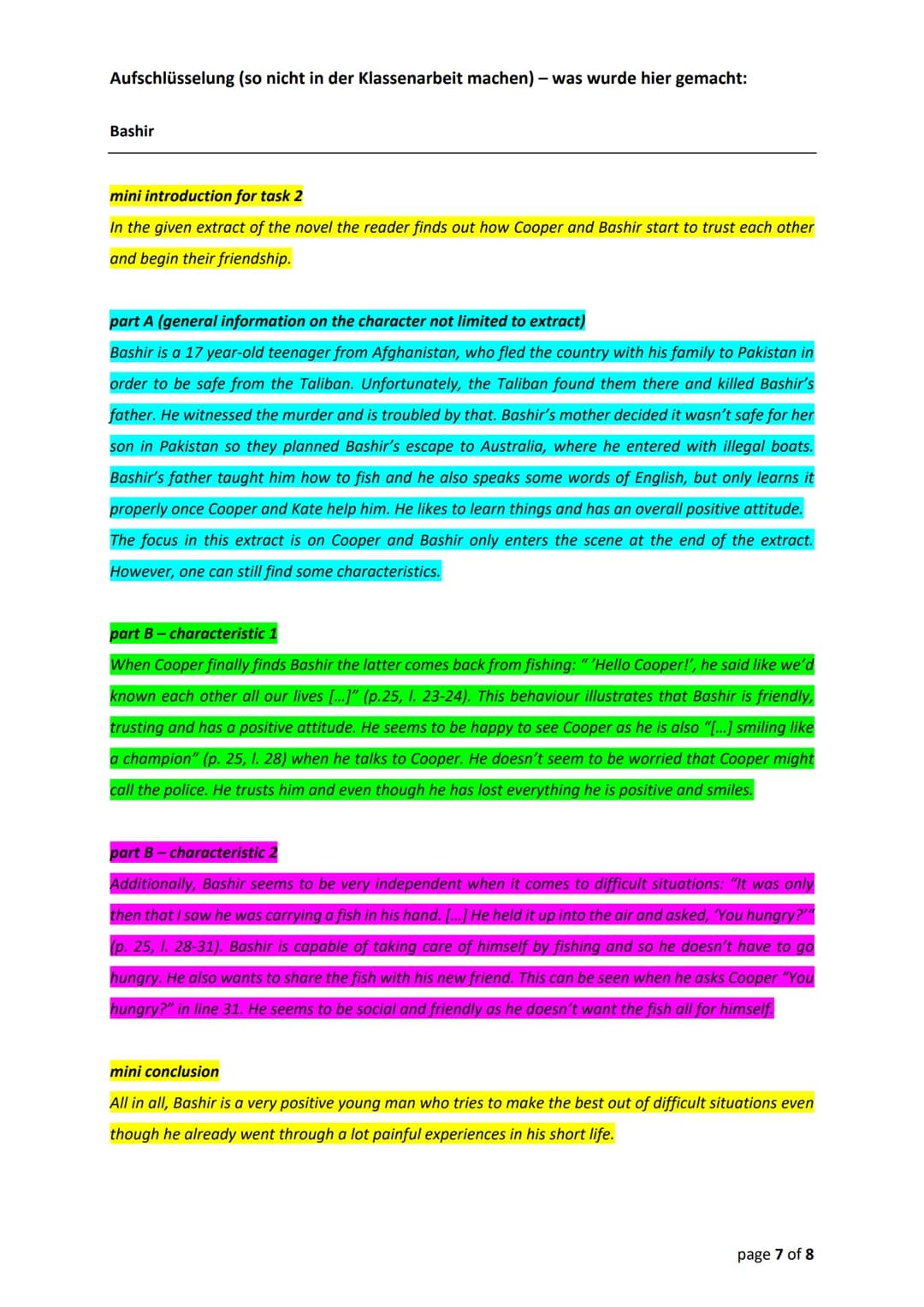 Coast to Coast — Summery and Characterisation
Name: Study_Queen
Englisch Klasse 9 Zusammenfassung
Summery and Characterisation
Coast to Coas