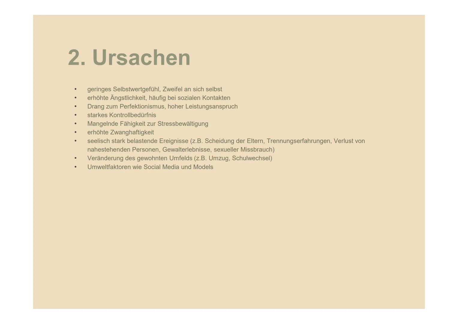 Anorexia
Nervosa
Magersucht Gliederung
1
Was ist Anorexie?
2
Ursachen
3
Symptome
4
Krankheitsverlauf
5
Folgen
6
Prognose
7
Wie gehe ich
dami