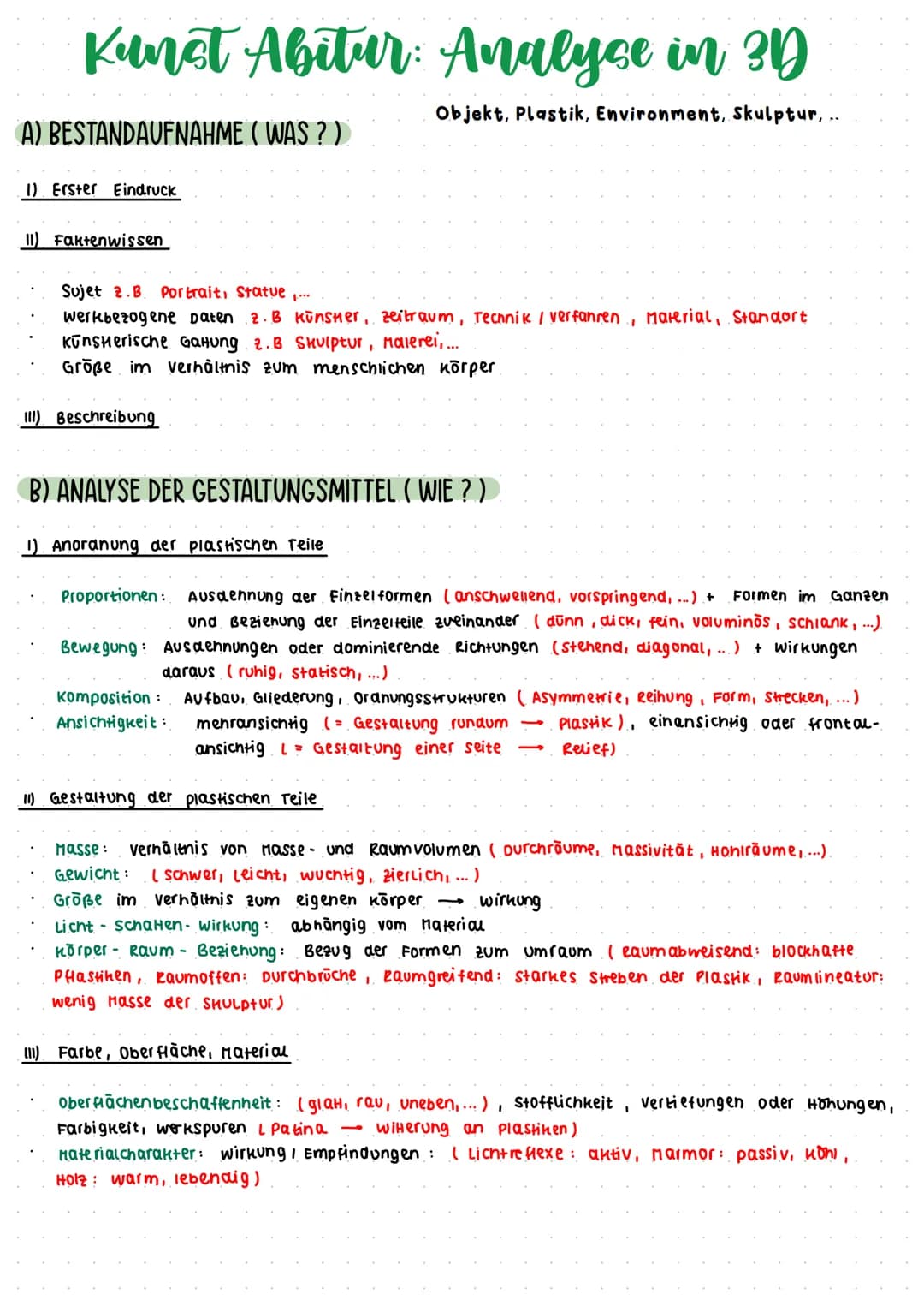 Kunet Abitur: Werkanalyse
A) BESTANDAUFNAHME ( WAS ? )
(1) Allgemeine Daten
künstler, Titel, Jahreszani, Format, Größe, Technik in einer kur