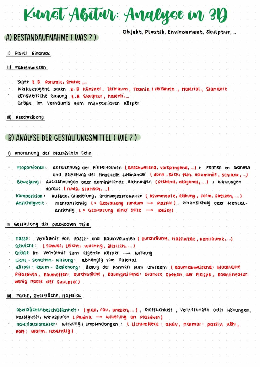 Kunet Abitur: Werkanalyse
A) BESTANDAUFNAHME ( WAS ? )
(1) Allgemeine Daten
künstler, Titel, Jahreszani, Format, Größe, Technik in einer kur