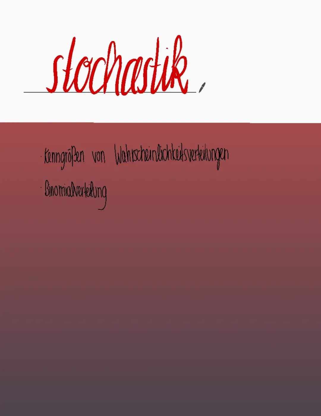 Grundlagen der Stochastik und Binomialverteilung