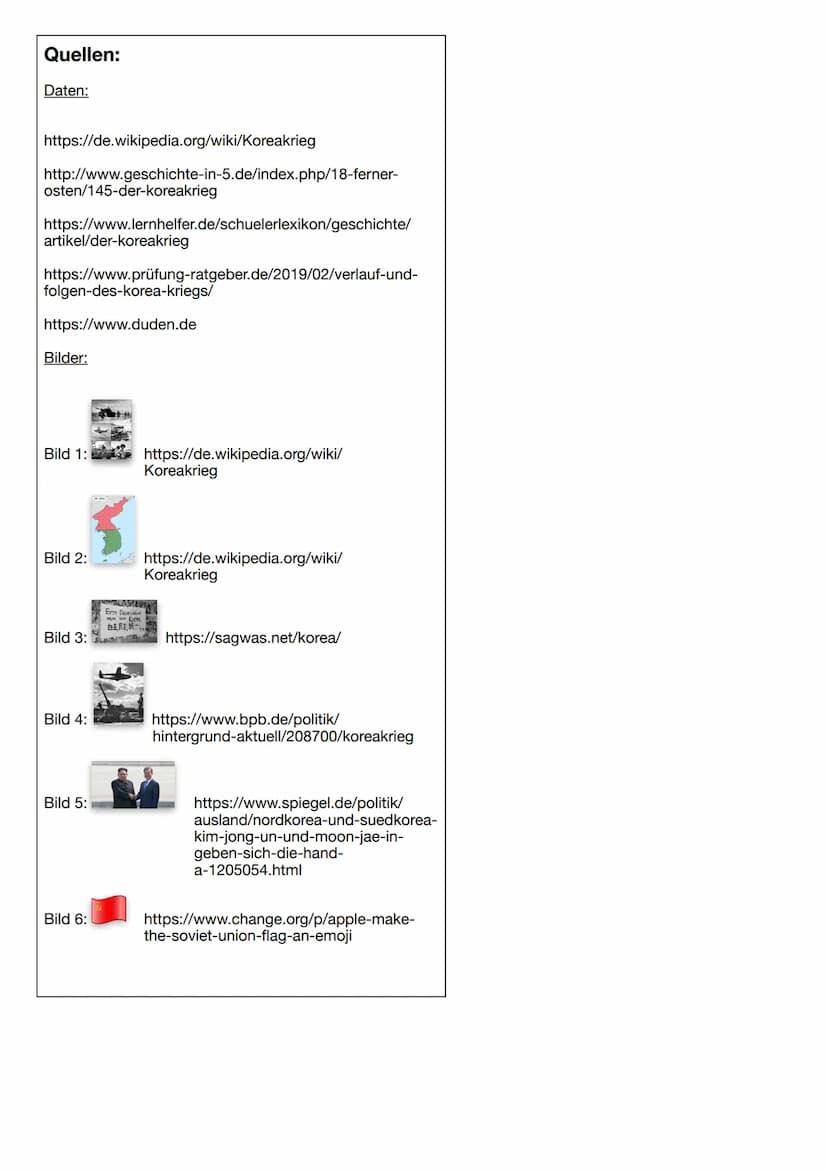 STECKBRIEF KOREAKRIEG
Zeitraum: 22.06.1950 - 27.07.1953
TIL
Ursache/Anlass
Aufteilung Koreas am 38. Breitengrad in zwei
Besatzungszonen durc
