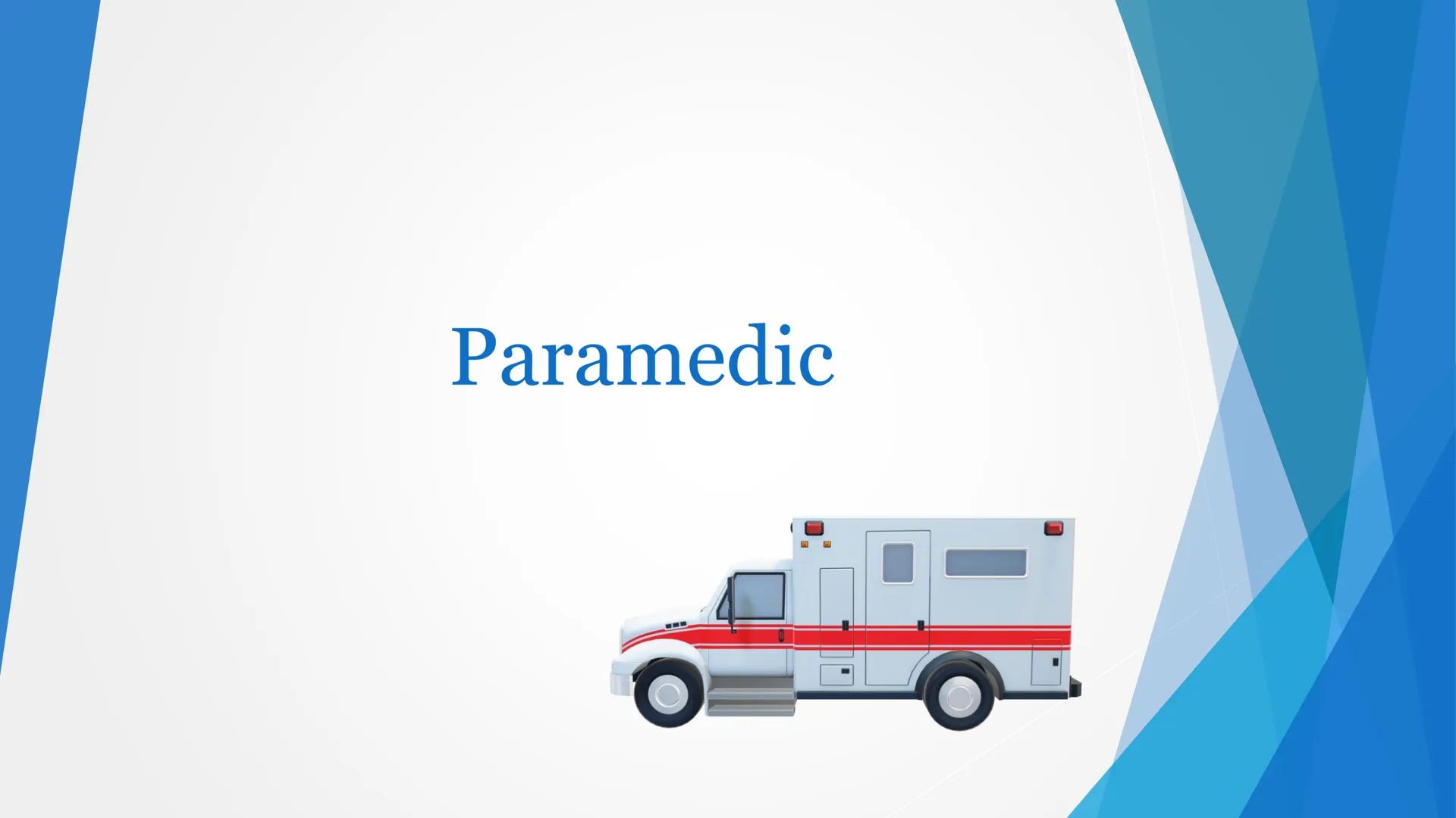 Paramedic Content
► Why do I want to be a paramedic?
Requirements
Education
Tasks
Workwear
► Workplaces
Working hours and the wage
Daily rou