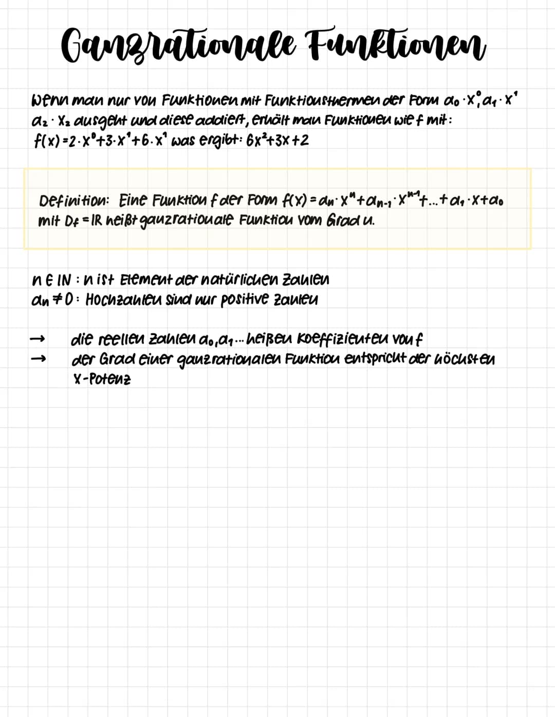 Funktionen und ihre Graphen
Potenzfunktion:
Lineare Funktion:
+
→→X
A
g(x)=m-x+c
Potenzfunktion:
wurzelfunktion:
Y↑
→X
g(x)=1 n=1
X
X=0 kein