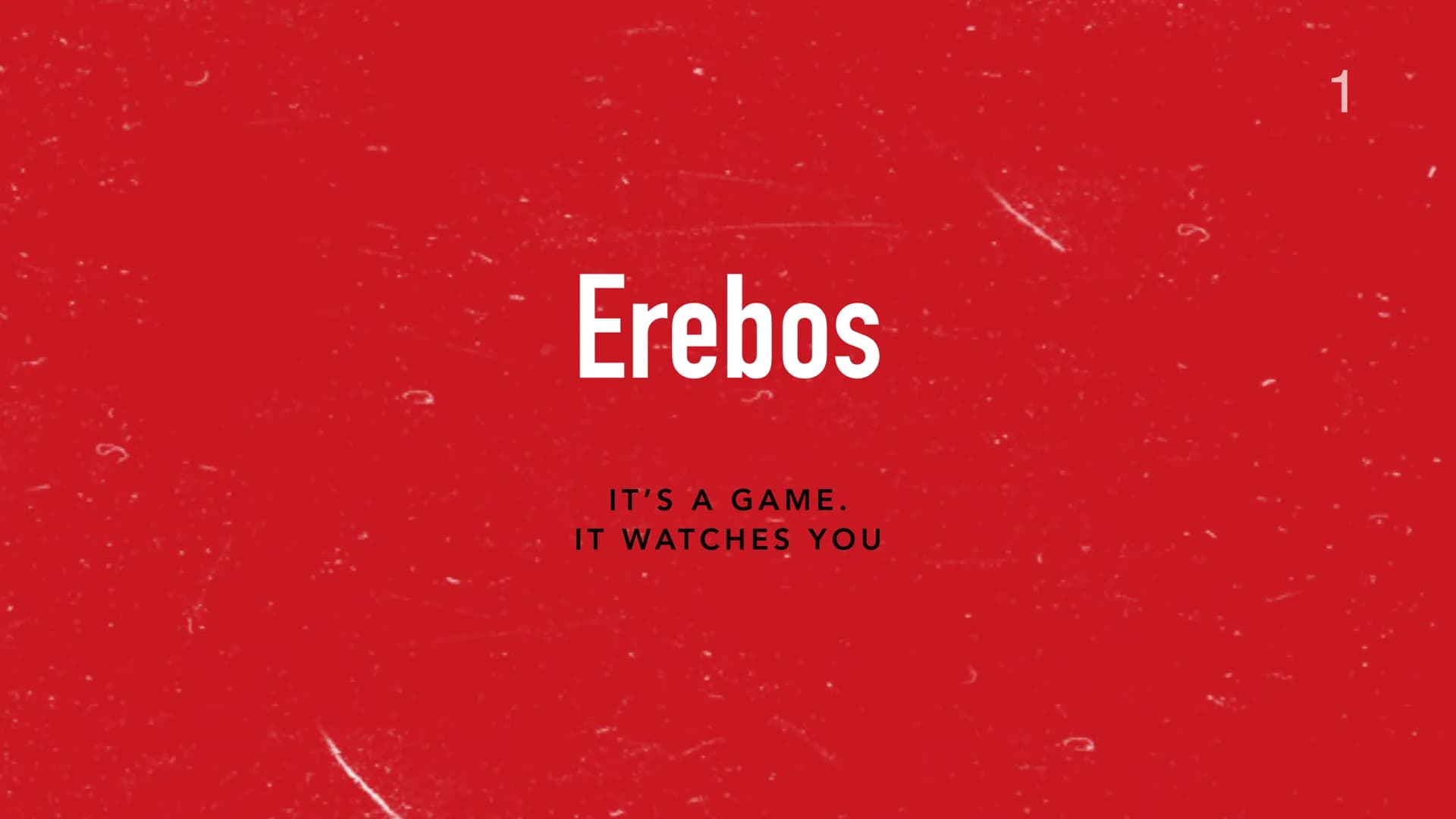 Erebos
IT'S A GAME.
IT WATCHES YOU
1 7. November 2021
Gliederung
1. Steckbrief
2. Einführung
3. Hauptperson Nick / Sarius
4. Inhaltsangabe
5