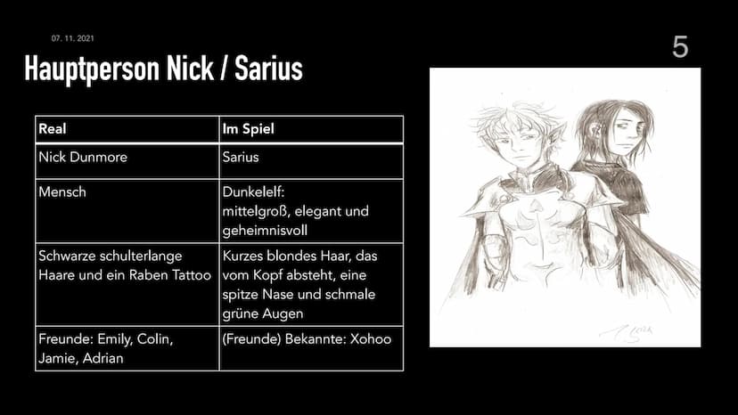 Erebos
IT'S A GAME.
IT WATCHES YOU
1 7. November 2021
Gliederung
1. Steckbrief
2. Einführung
3. Hauptperson Nick / Sarius
4. Inhaltsangabe
5