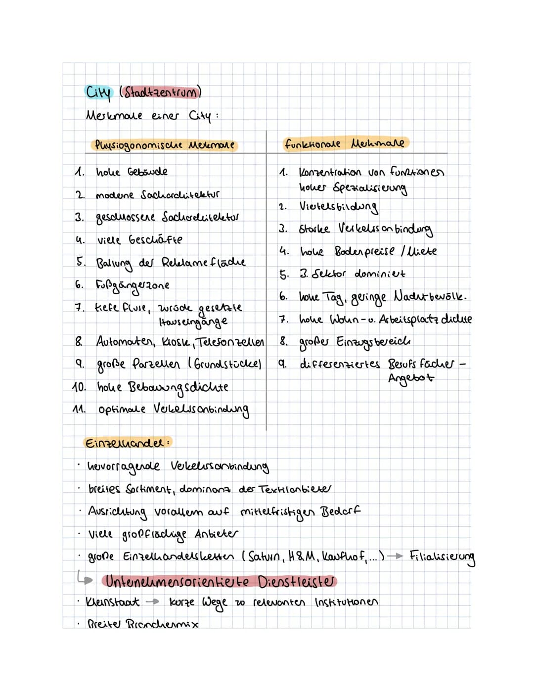 Erdkunde
Themen:
Lageanalyse
historische Stadtentwicklung
• Definition Stadt / Siedlungsentstehung
Stadtgegraphie
Stadtmodelle, Daseins Grun