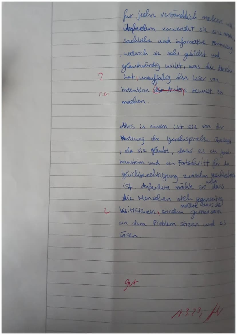 EF GK2 D (wan)
Bearbeitungszeit: 90 min
Hilfsmittel: Wörterbuch in der neuen Deutschen Rechtschreibung
Aufgabe:
Nam
13.3.23
Analysieren Sie 