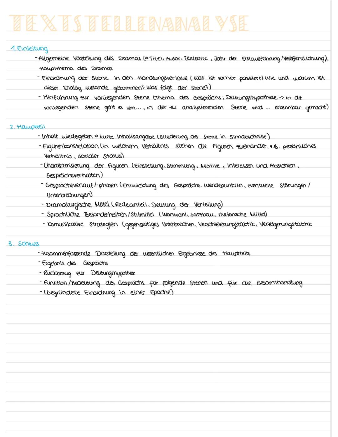 Szenenanalyse/Textstellenanalyse - Deutsch