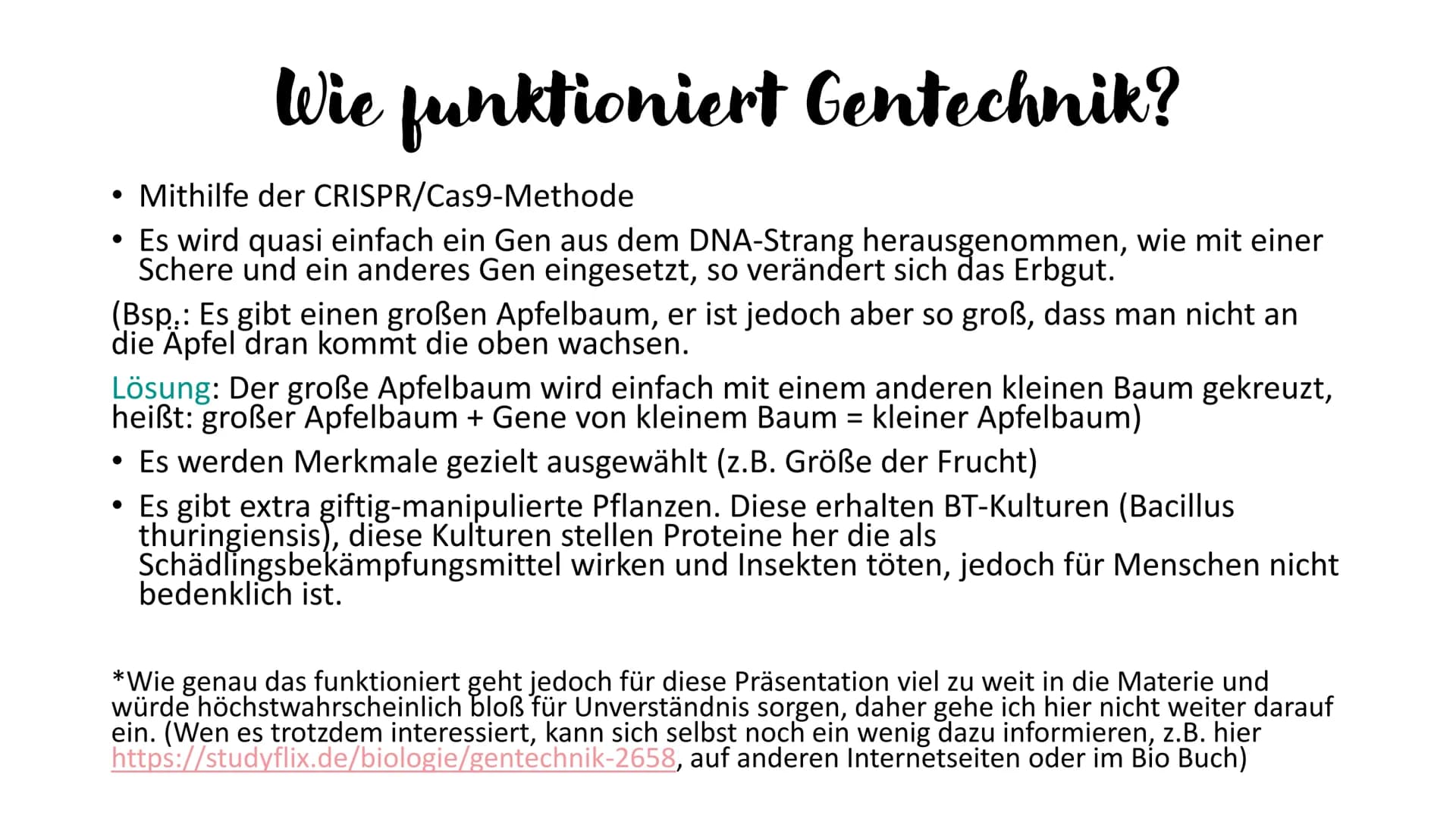 AKTUELLE TRENDS
in der Lebensmittelindustrie
Gentechnisch veränderte Lebensmittel &
Nahrungsergänzungsmittel
Fluch oder Segen?
Hanna Singhof