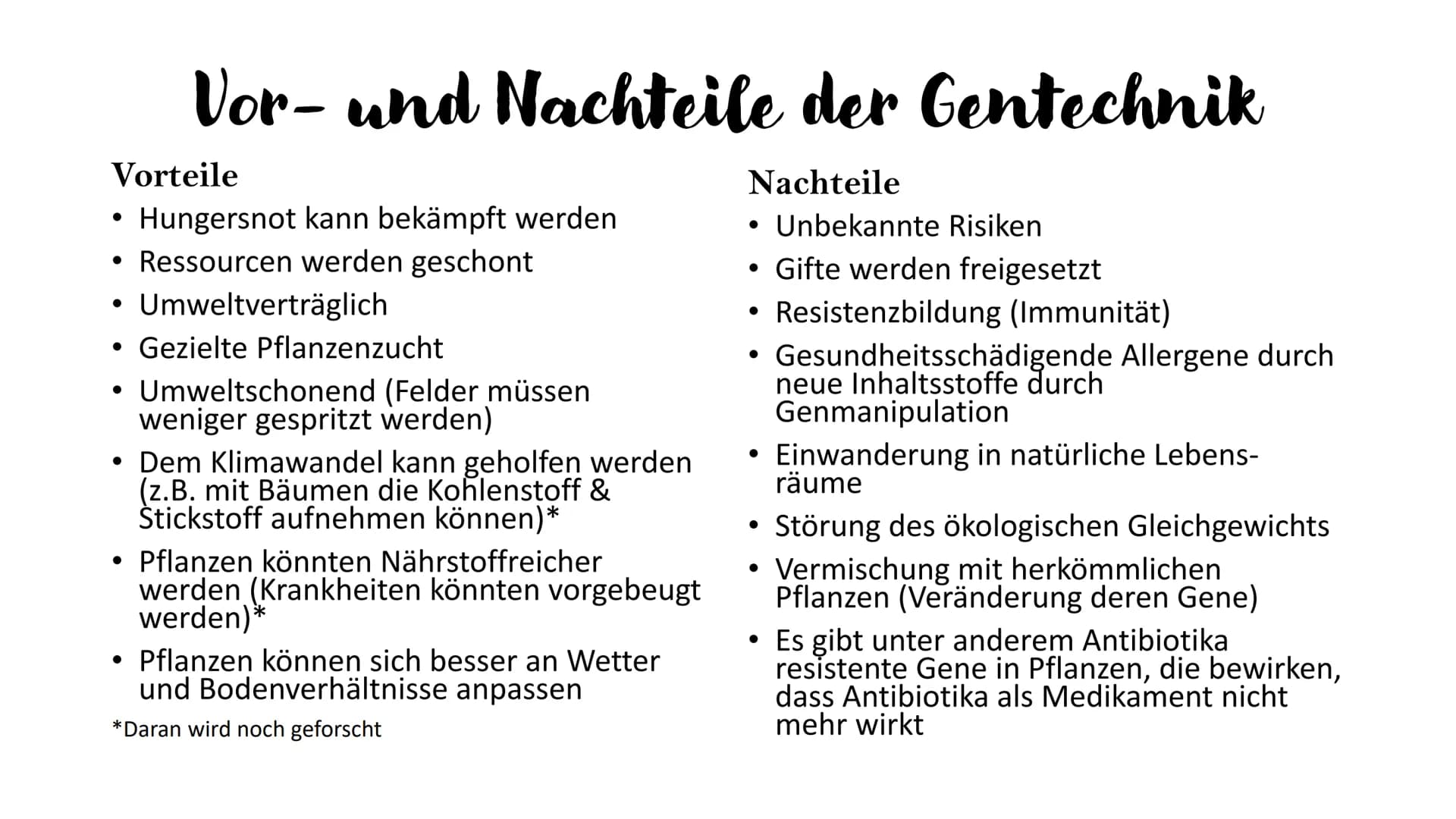 AKTUELLE TRENDS
in der Lebensmittelindustrie
Gentechnisch veränderte Lebensmittel &
Nahrungsergänzungsmittel
Fluch oder Segen?
Hanna Singhof