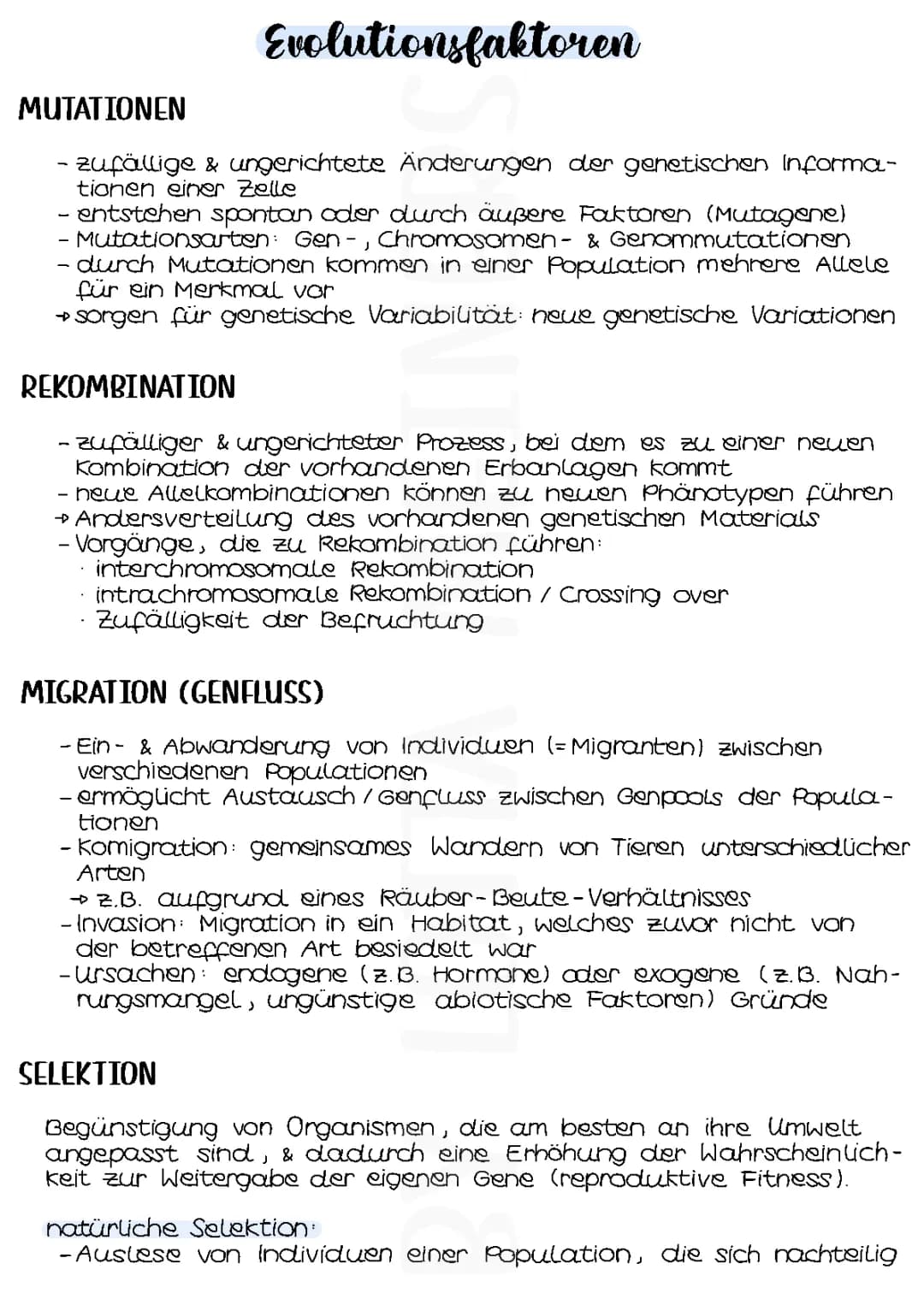 Evolutionsfaktoren | Evolution 