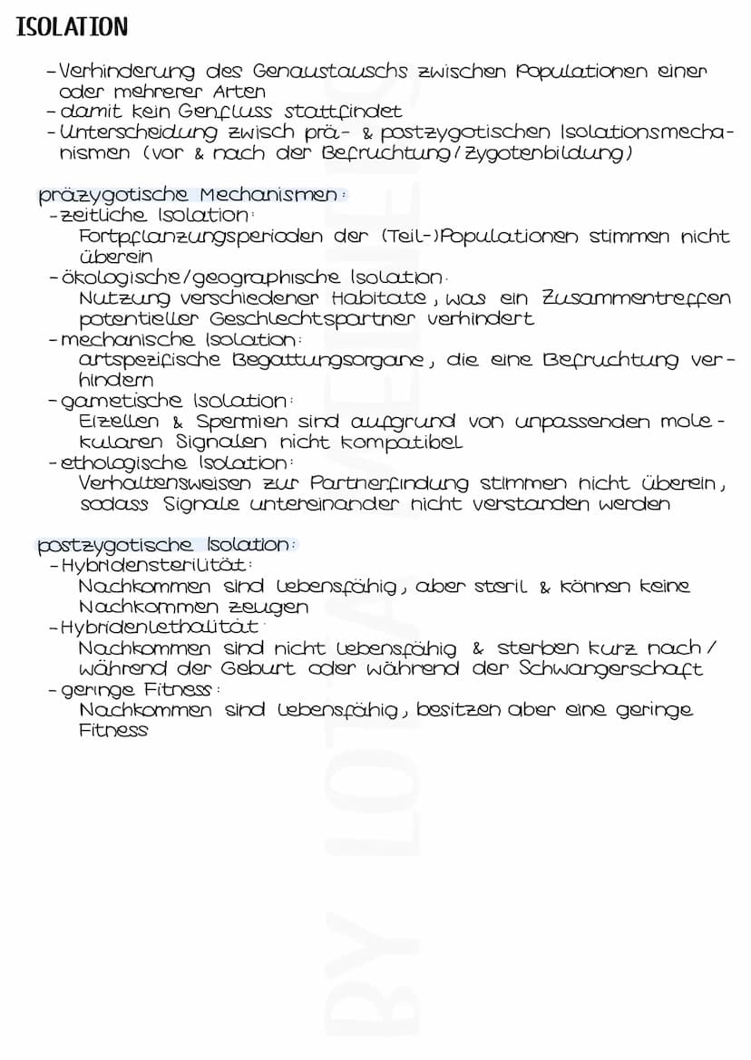 Evolutionsfaktoren
MUTATIONEN
- zufällige & ungerichtete Änderungen der genetischen Informa-
tionen einer Zelle
- entstehen spontan oder dur