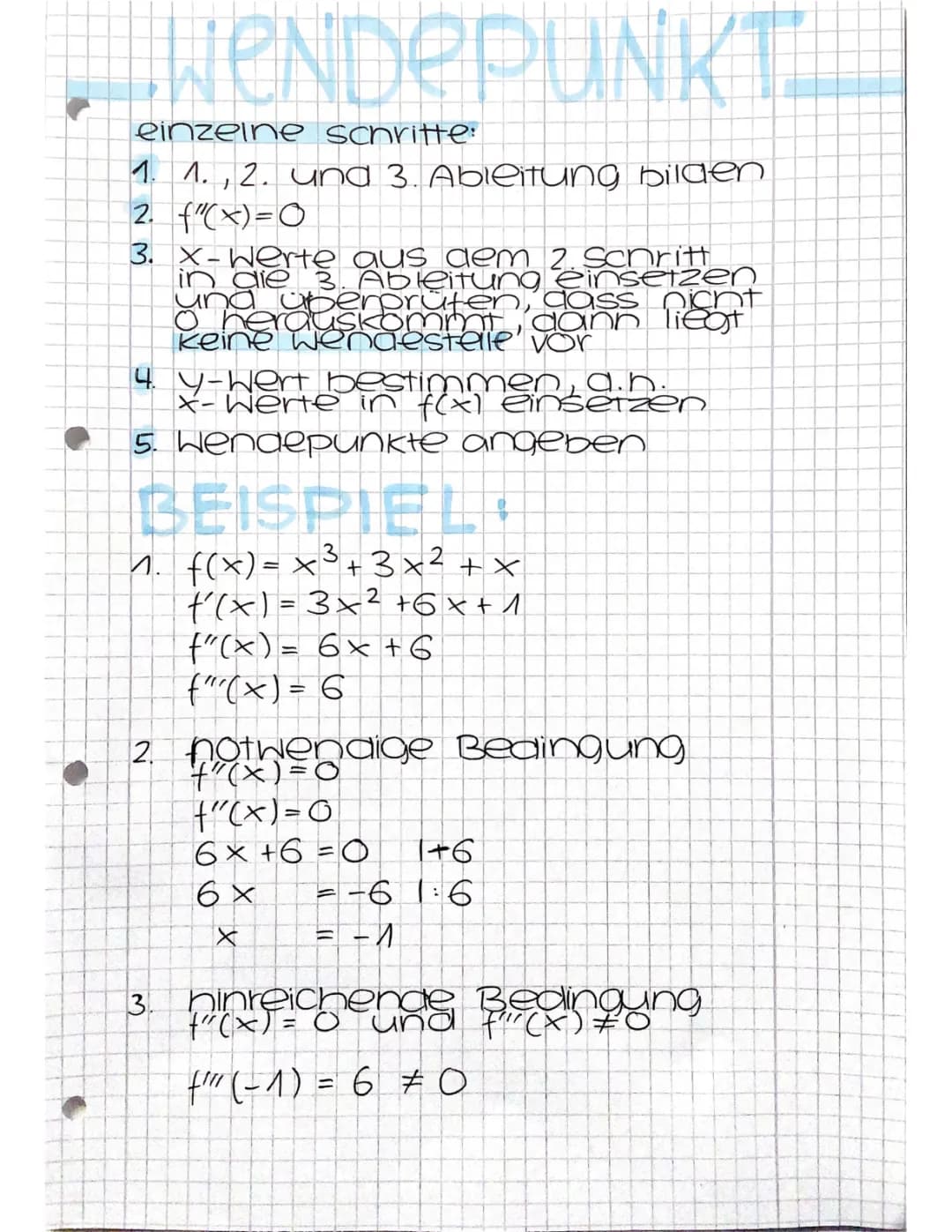 Wendepunkt bestimmen 