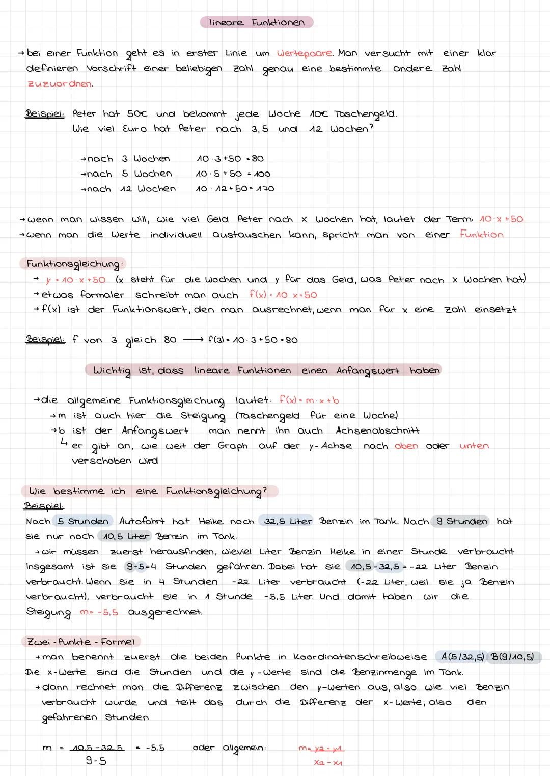 → bei einer Funktion geht es in erster Linie um Wertepaare. Man versucht mit einer klar
definieren Vorschrift einer beliebigen zahl genau ei
