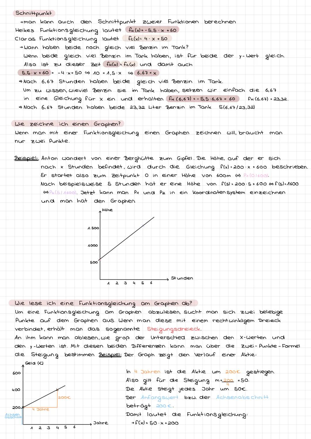 → bei einer Funktion geht es in erster Linie um Wertepaare. Man versucht mit einer klar
definieren Vorschrift einer beliebigen zahl genau ei