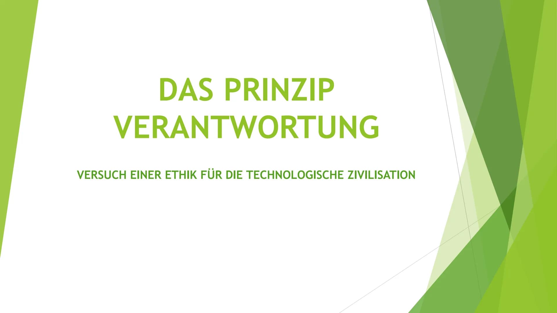 66
DARF DIE MENSCHHEIT
KOLLEKTIVEN
SELBSTMORD BEGEHEN? ""
VON HANS JONAS DAS PRINZIP
VERANTWORTUNG
VERSUCH EINER ETHIK FÜR DIE TECHNOLOGISCH