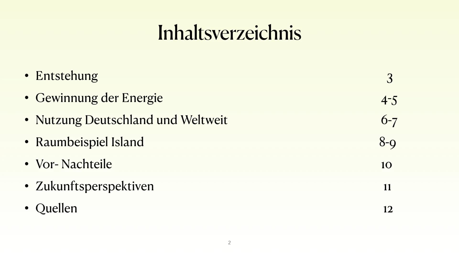 Geothermie ●
●
●
●
• Vor- Nachteile
Zukunftsperspektiven
●
Entstehung
Gewinnung der Energie
Nutzung Deutschland und Weltweit
Raumbeispiel Is