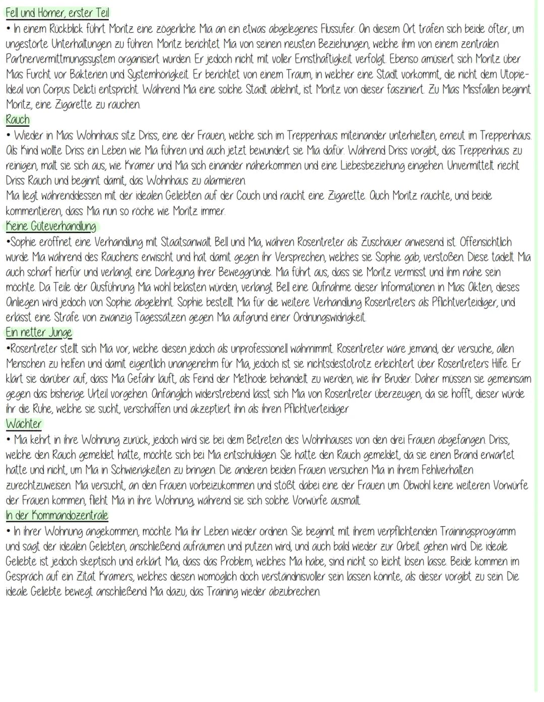 Juli Zeh - Corpus Delicti Ein Prozess
Zusammenfassung:
Das Vorwort
• aus Schrift von Heinrich Kramer -> Gesundheit als höchstes Ziel des Men